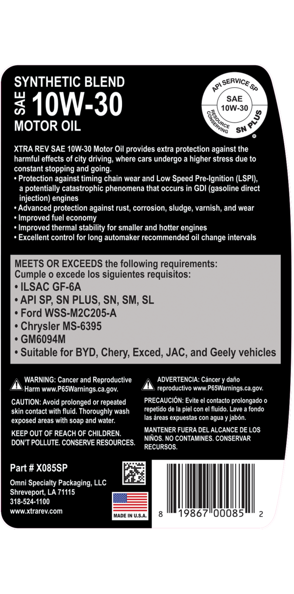Synthetic Blend SAE 10W-30 SP/GF-6 - Image 4
