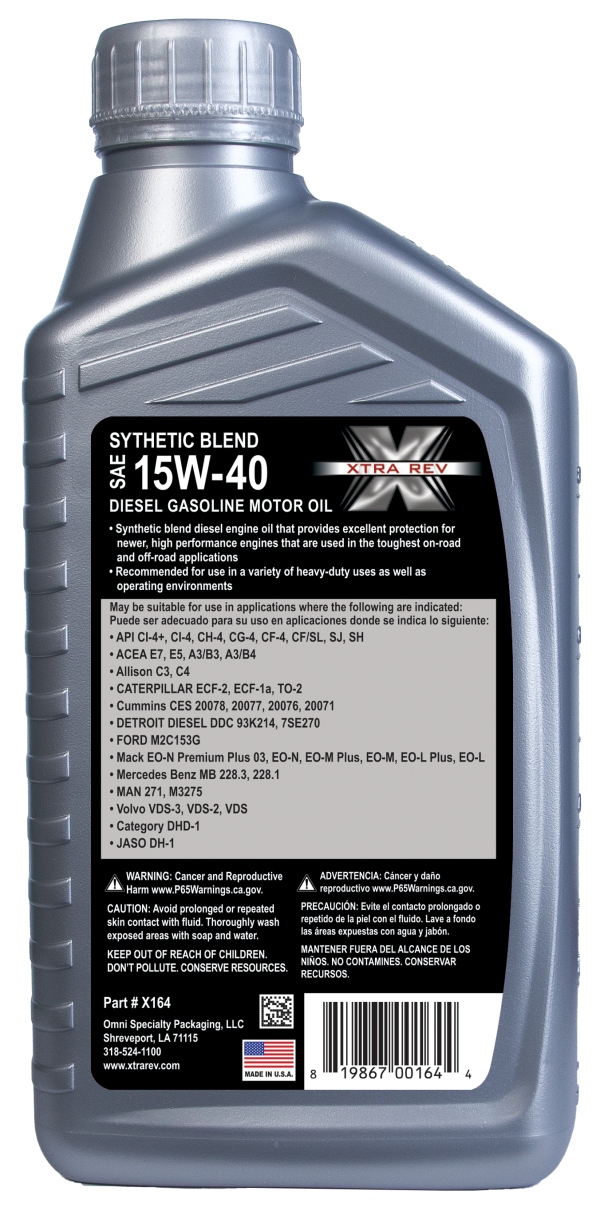 Diesel Synthetic Blend SAE 15W-40 CI-4+/SL - Image 3