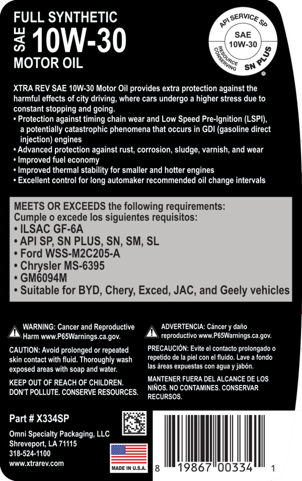 Full Synthetic SAE 10W-30 SP/GF-6 - Image 4