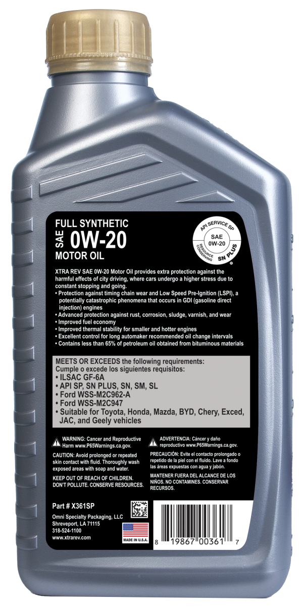 Full Synthetic SAE 0W-20 SP/GF-6 - Image 3