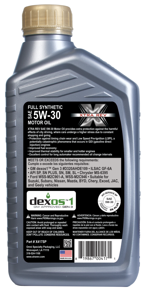Full Synthetic dexos SAE 5W-30 SP/GF-6 - Image 3